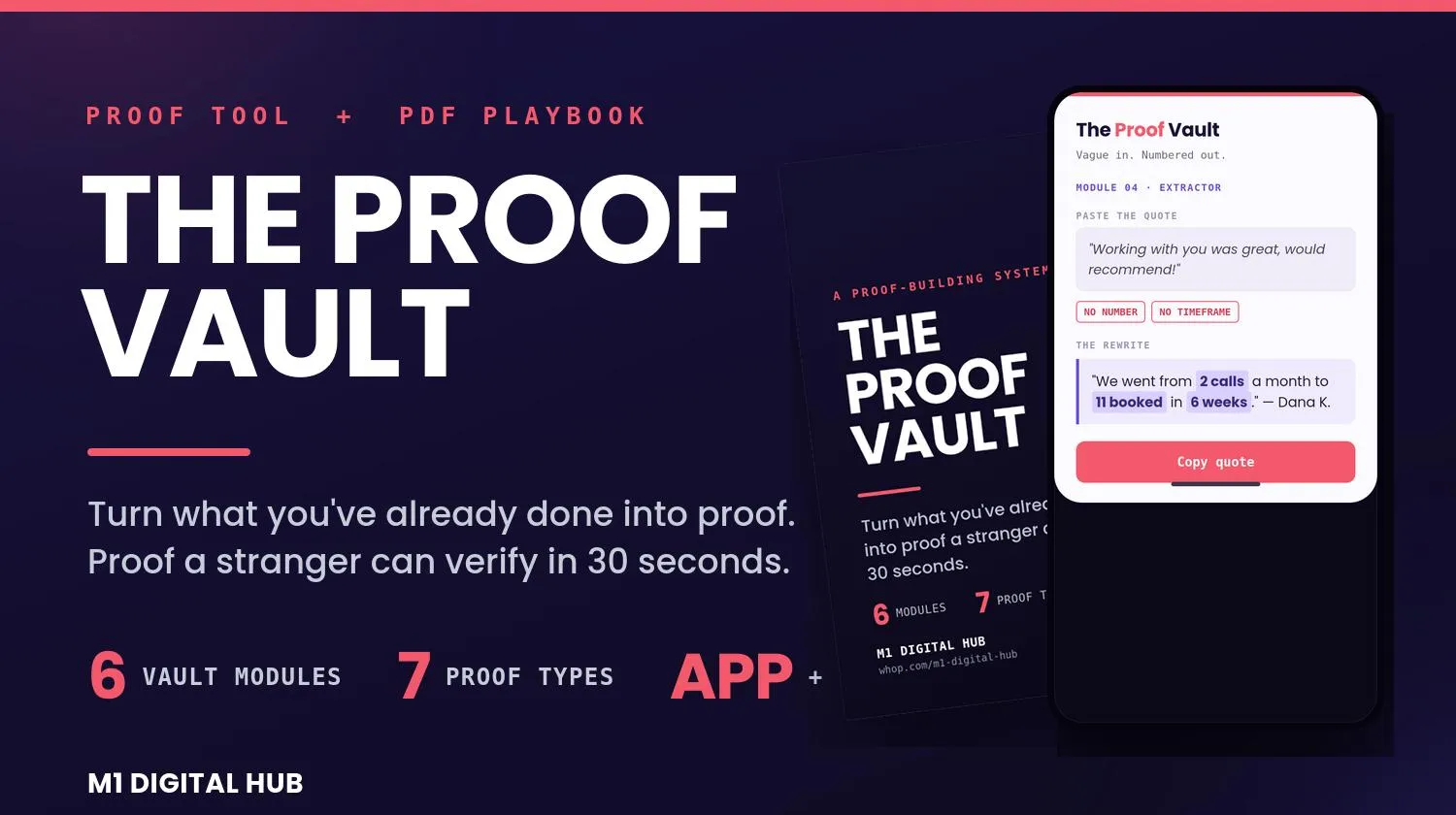 Inside The Proof Vault: modules for turning past work into checkable proof